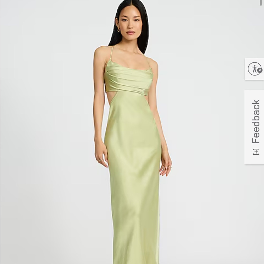 Express One Shoulder Pastel Green Dress